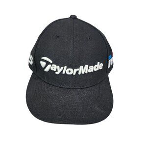 TaylorMade New Era Golf Hat Black Adjustable Fit 100% Polyester